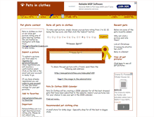 Tablet Screenshot of petsinclothes.com